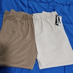 Shosho Tan and Cream Athletic Shorts with Elastic Waistband